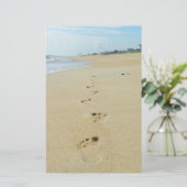 Abdrücke hinunter den Strand Briefpapier (Stehend Vorderseite)