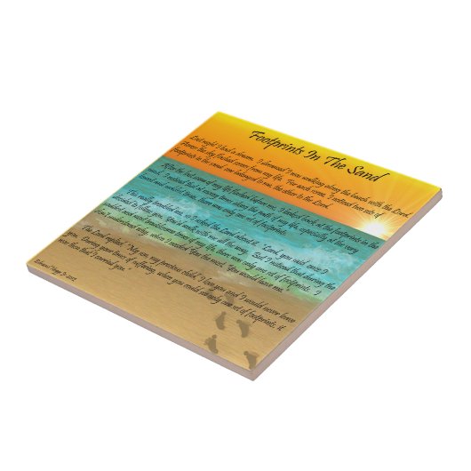 Abdrücke im Sand Fliese (Seite)