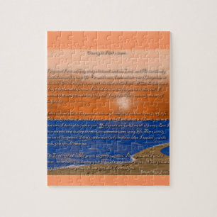 Abdrücke im Sand-Gedicht Puzzle