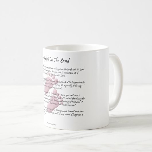 Abdrücke im Sand Kaffeetasse (VorderseiteRechts)