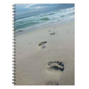 Abdrücke im Sand-Notizbuch Notizblock