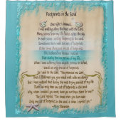 Abdrücke im Sand-religiösen Gedicht Duschvorhang (Vorderseite)