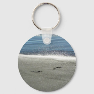 Abdrücke im Sand Schlüsselanhänger