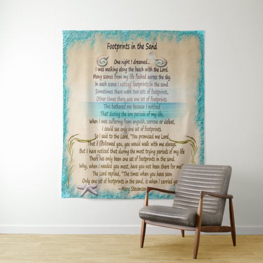 Abdrücke im Sand Wandteppich (Beispiel)