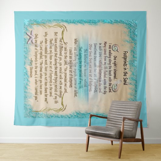 Abdrücke im Sand Wandteppich (Beispiel (Horizontal))