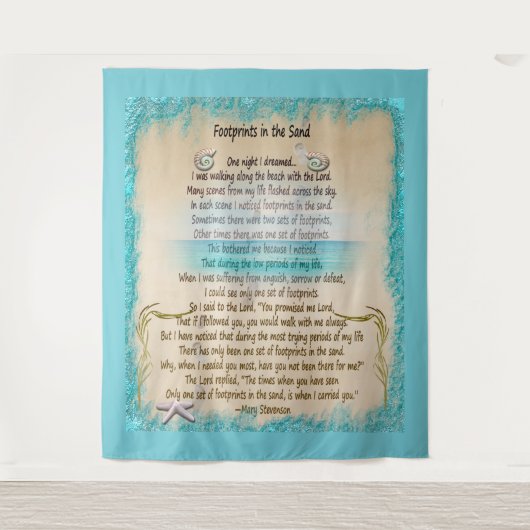 Abdrücke im Sand Wandteppich (Vorderseite)