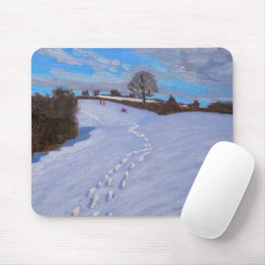 Abdrücke im Schnee 2009 Mousepad (Mit Mouse)