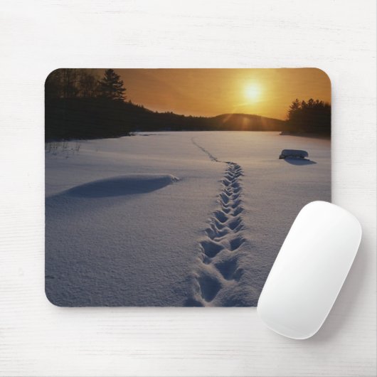 Abdrücke im Schnee mousepad (Mit Mouse)
