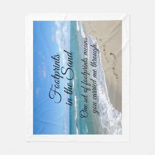 Abdrücke in dem Sand-Inspirational christlichen Fleecedecke (Vorderseite)