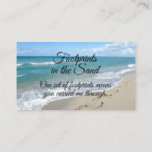 Abdrücke in dem Sand-Inspirational christlichen Visitenkarte (Rückseite)