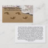 Abdrücke in der Sand-christlichen Geschäfts-Karte Visitenkarte (Vorne/Hinten)