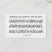 Abdrücke in der Sand-christlichen Geschäfts-Karte Visitenkarte (Rückseite)