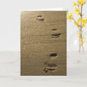 Abdrücke in der Sand-Gruß-Karte Karte (Gelbe Blume)