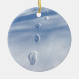 Abdrücke in der Schnee-Verzierung Keramikornament