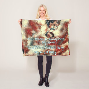 Abdrücke in meiner Herz-Fleece-Decke Fleecedecke