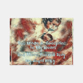 Abdrücke in meiner Herz-Fleece-Decke Fleecedecke (Vorderseite (Horizontal))