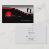 Abdrücke, rote Stelle, Metallischeffekt Visitenkarte (Vorne/Hinten)