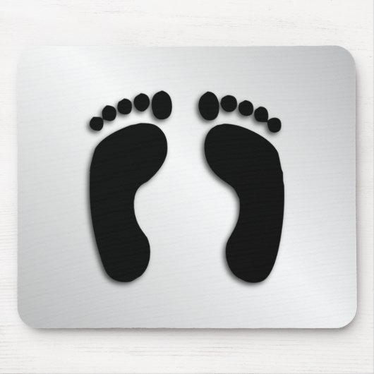 Abdrücke von nackten Füßen Mousepad (Vorne)