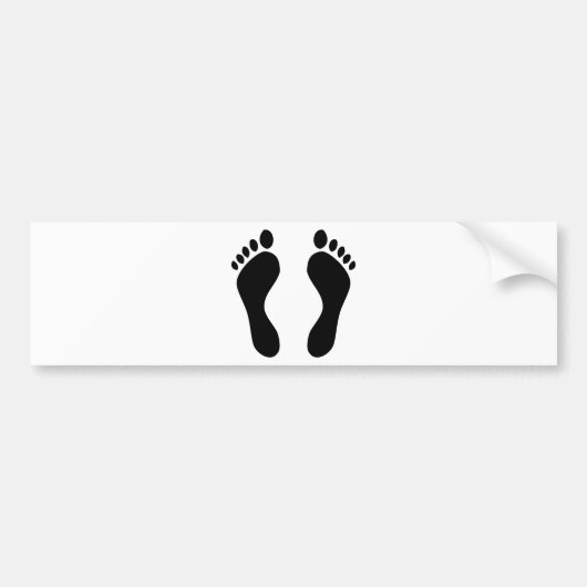 Abdruckfüße Autoaufkleber (Vorne)