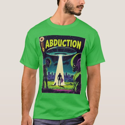 Abduktion Comic: Ein Retro-Sci-Fi-Abenteuer T-Shirt (Vorderseite)