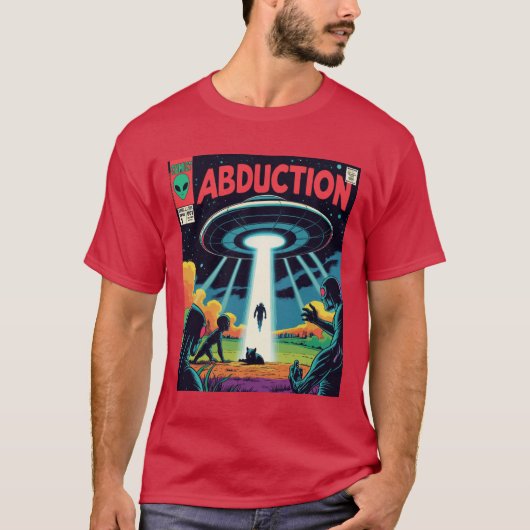 Abduktion Comic: Ein Retro-Sci-Fi-Abenteuer T-Shirt (Vorderseite)