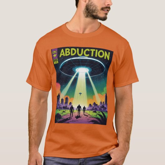 Abduktion Comic: Ein Retro-Sci-Fi-Abenteuer T-Shirt (Vorderseite)