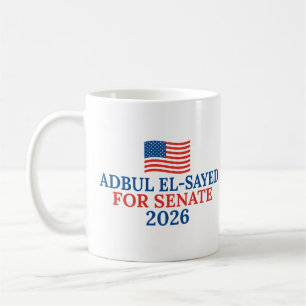 Abdul El-Sayed für den Senat 2026 Wahl Kaffeetasse
