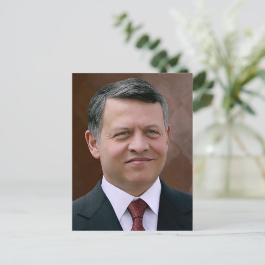 Abdullah II ibn al-Hussein, König von Jordanien Postkarte (Stehend Vorderseite)