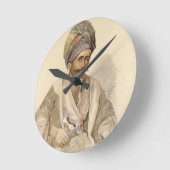 Abdullah - Kurd from Bitlis, 1852 Runde Wanduhr (Winkel)