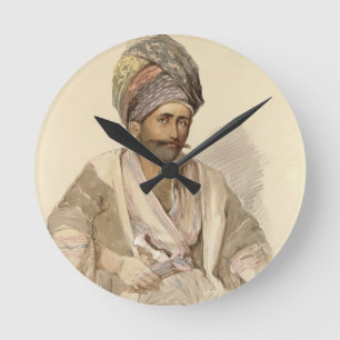 Abdullah - Kurd from Bitlis, 1852 Runde Wanduhr