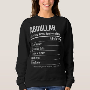 Abdullah serviert Kalorien für das Etikett der Grö Sweatshirt
