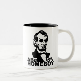Abe ist mein Homeboy Zweifarbige Tasse