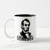 Abe ist mein Homeboy Zweifarbige Tasse (Links)