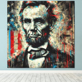 ABE LINCOLN 16. US-PRÄSIDENT 12 LEINWANDDRUCK (Insitu (Holzboden))