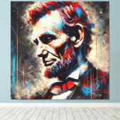 ABE LINCOLN 16. US-PRÄSIDENT 5 LEINWANDDRUCK (Insitu (Holzboden))