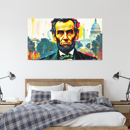 ABE LINCOLN 2 LEINWANDDRUCK (Insitu (Schlafzimmer))