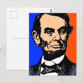 ABE LINCOLN (2) POSTKARTE (Vorne/Hinten)