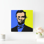 ABE LINCOLN 2 QUADRATISCHE WANDUHR (Zuhause)