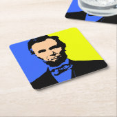 ABE LINCOLN 2 RECHTECKIGER PAPPUNTERSETZER (angewinkelt)
