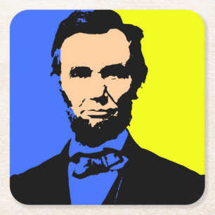 ABE LINCOLN 2 RECHTECKIGER PAPPUNTERSETZER
