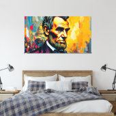 ABE LINCOLN 3 LEINWANDDRUCK (Insitu (Schlafzimmer))