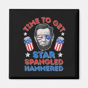 Abe Lincoln 4. Juli Zeit, um Sternbespanngt zu wer Magnet