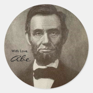 Abe Lincoln amerikanischer Präsident Vintage Runder Aufkleber