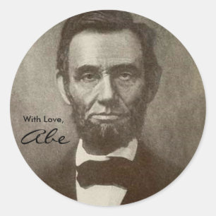 Abe Lincoln amerikanischer Präsident Vintage Runder Aufkleber