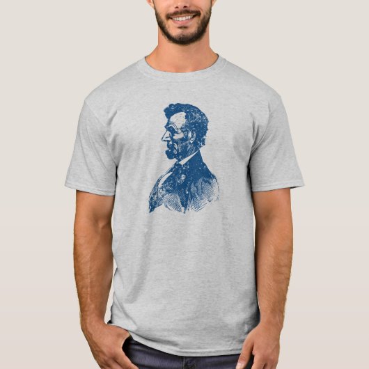 Abe Lincoln, blau T-Shirt (Vorderseite)