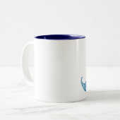 Abe Lincoln, das eine T-Rex Kaffee-Tasse reitet Zweifarbige Tasse (Vorderseite Links)