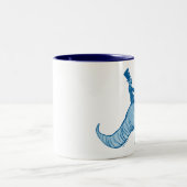Abe Lincoln, das eine T-Rex Kaffee-Tasse reitet Zweifarbige Tasse (Mittel)