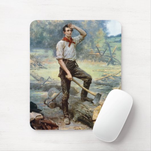 Abe Lincoln -- Der Schienen-Teiler Mousepad (Mit Mouse)