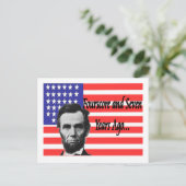 Abe Lincoln "Fourscore and Seven Years Ago" Postkarte (Stehend Vorderseite)