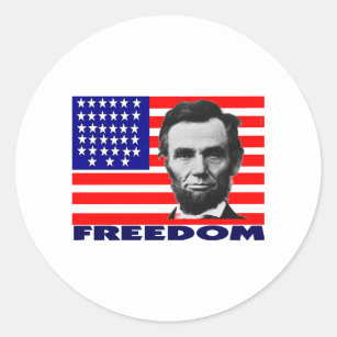 Abe Lincoln "Freiheits-" Runder Aufkleber